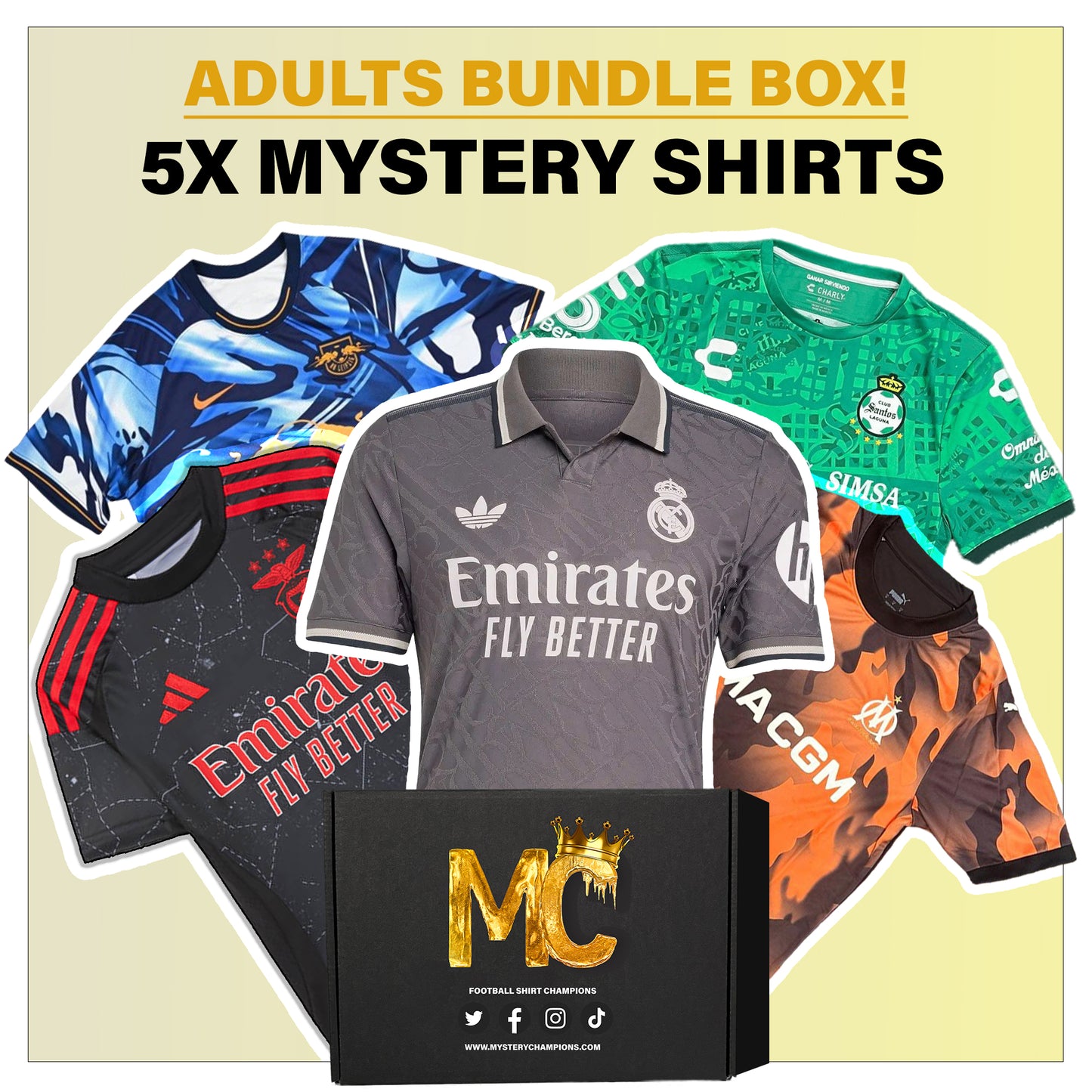 5x MYSTERY FOOTBALL SHIRTS (BUNDLE BOX)